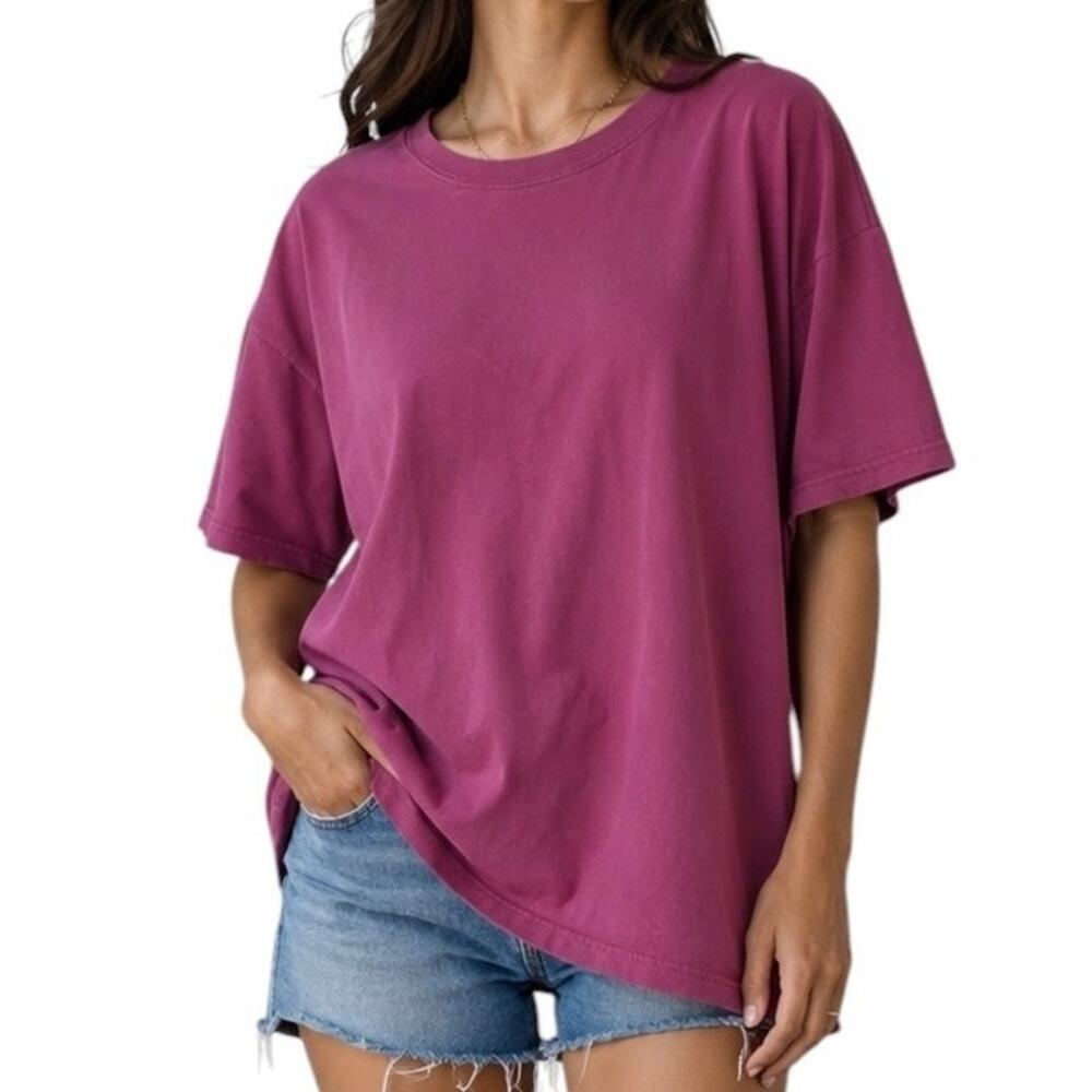 Vintage Cheetah‎ Pink Oversized Tee XL Faded Grunge Minimalist T Shirt Cotton